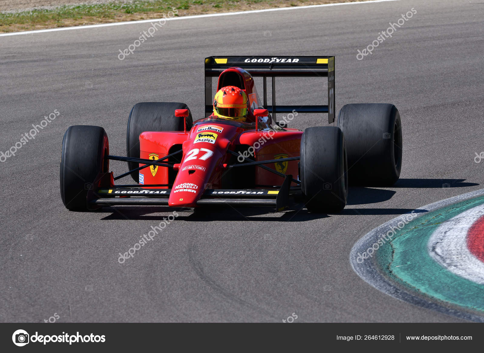 Imola April 19 Historic 1991 Ferrari 642 Alain Prost Jean Stock Editorial Photo C Dan74