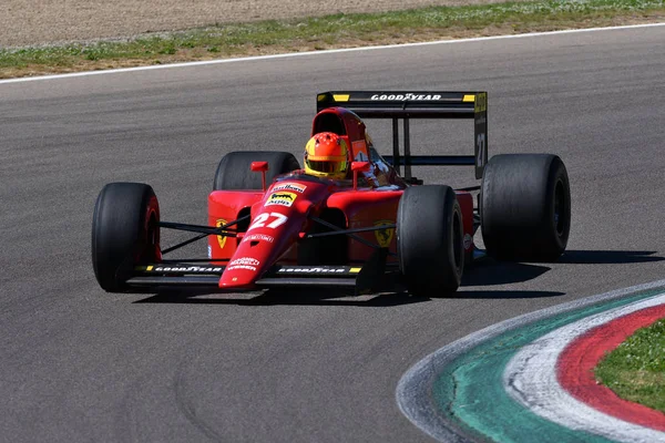 Imola April 2019 Historiska 1991 Ferrari 642 Alain Prost Jean — Stockfoto