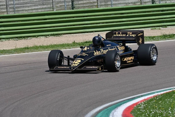 Imola Kwietnia 2019 Historyczny 1985 Lotus 97T John Player Special — Zdjęcie stockowe