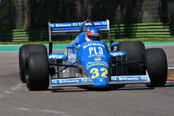 Imola April 2019 Historisches 1983 Osella Fa1E Alfa Romeo Von — Stockfoto