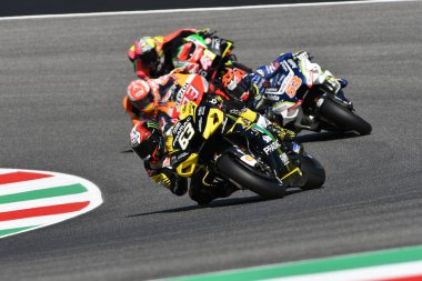 Mugello - İtalya, 30 Mayıs 2019: İtalyan Ducati Alma Pramac Team Rider Francesco Bagnaia Mayıs 2019'da İtalya'da Motogp'nin İtalya Gp'sinde 2019'da
