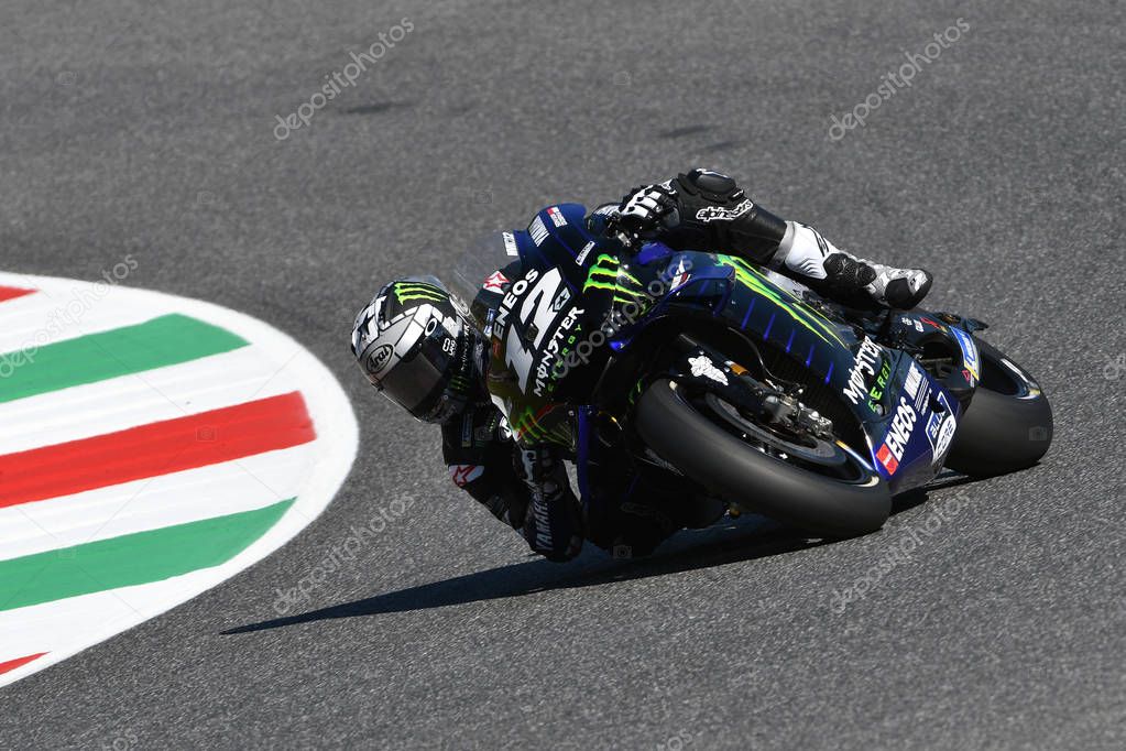 Mugello - Italy, 31 May: spanish Yamaha Movistar Team rider Maverick Vinales in action at 2019 GP of Italy of MotoGP on May 2019 in Italy