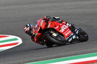 Mugello - İtalya, 1 Haziran: İtalyan Ducati Takımı binicisi Danilo Petrucci Haziran 2019'da İtalya'da Motogp'nin İtalya Gp'sinde 2019'da