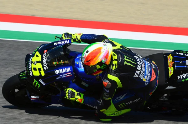 Mugello Olaszország Június Olasz Yamaha Movistar Team Lovas Valentino Rossi — Stock Fotó