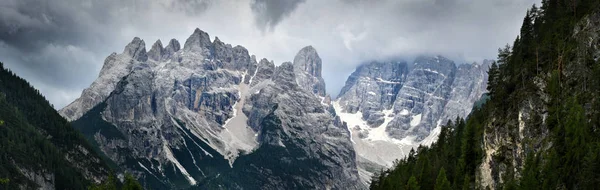 Vue Spectaculaire Sur Massif Dolomitique Cristallo Dans Les Dolomites Sexten — Photo