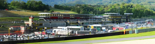 Mugello Italia Mayo 2012 Vista Del Paddock Tribuna Central Circuito — Foto de Stock