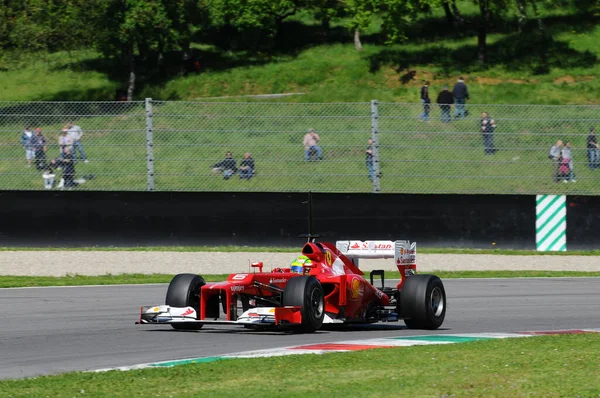 Mugello Italy 2012 Felipe Massa Της Ferrari Αγωνίζεται Δράση Κατά — Φωτογραφία Αρχείου