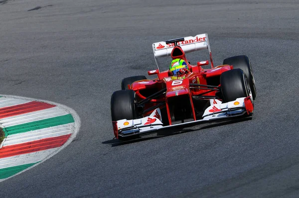 Mugello Italy 2012 Фелипе Масса Команды Ferrari Действии Время Тестовых — стоковое фото