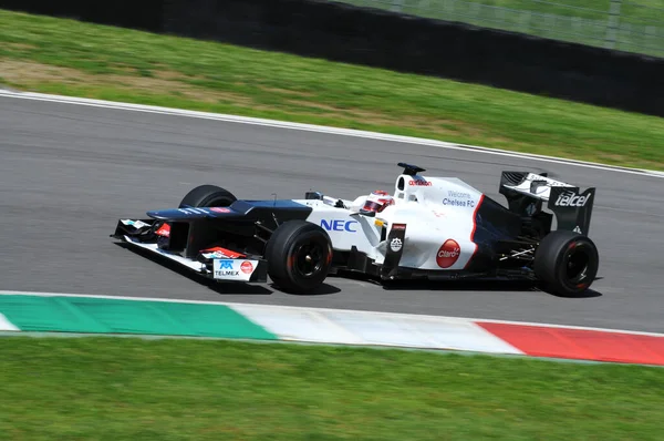イタリア ムジェッロ 2012年5月 イタリア ムジェッロ サーキットでのトレーニングセッションで ソーバーF1チームの小林可夢偉選手 — ストック写真