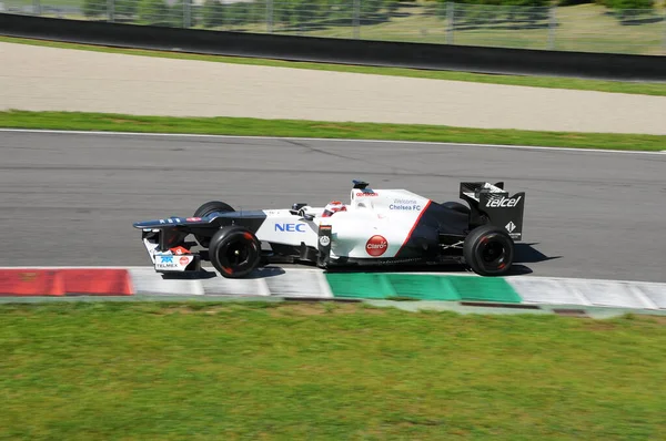 Mugello Olaszország Május 2012 Kamui Kobayashi Sauber Csapatversenyekről Edzésen Mugello — Stock Fotó