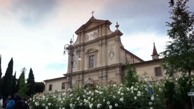 Kilise Zamanı ve San Marco Manastırı Müzesi San Marco Meydanı, Floransa. Bulutlu Gök, İtalya