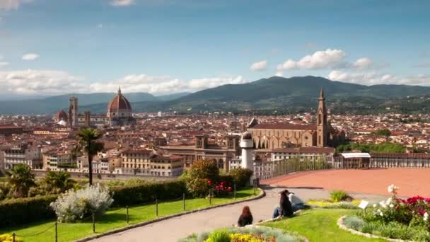 Φλωρεντία Μάιος 2020 Ουρανός Της Φλωρεντίας Καθεδρικό Ναό Της Santa — Αρχείο Βίντεο