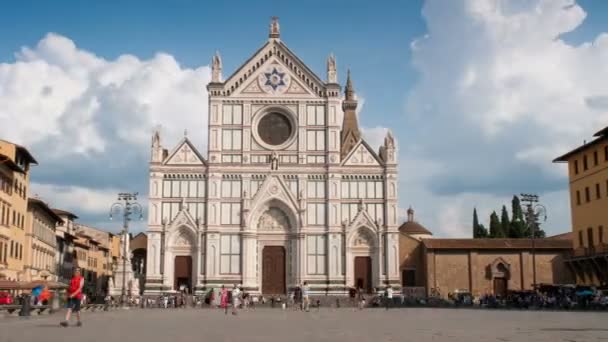 August 2018 Zeitraffer Der Heilig Kreuz Basilika Basilica Santa Croce — Stockvideo