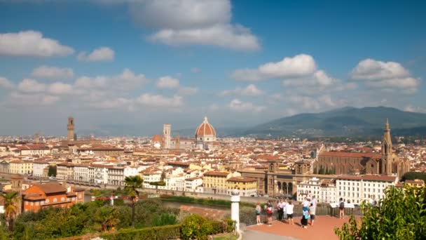 Florenz Italien September 2018 Stadtbild Von Florenz Vom Piazzale Michelangelo — Stockvideo