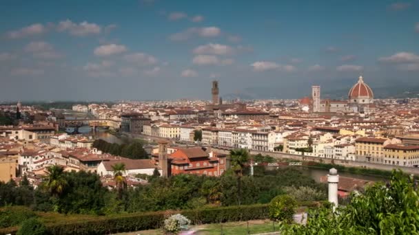 Florença Setembro 2018 Timelapse Florença Ver Timelapse Com Céu Azul — Vídeo de Stock