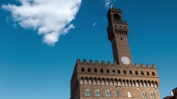 Palazzo Vecchio Nun Timelapse Talya Floransa Daki Palazzo Della Signoria — Stok video