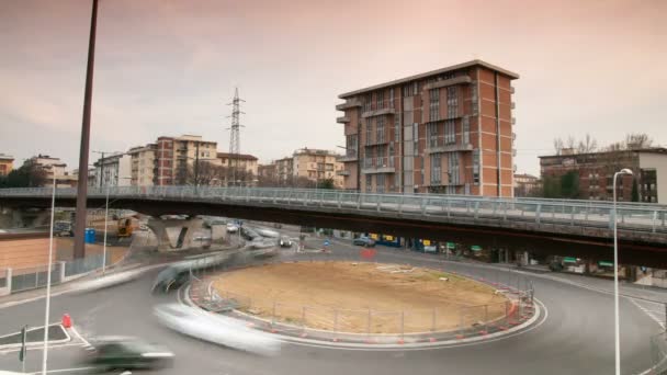 Florencia Marzo 2019 Timelapse Traffic Cars Tranway Novoli District Florence — Vídeo de stock