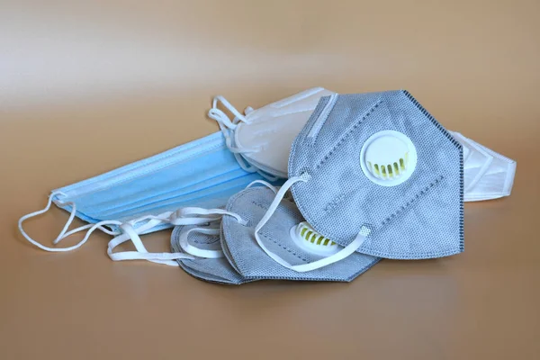 Chirurgische Masker Met Kn95 N95 Masker Voor Bescherming Corona Virus — Stockfoto