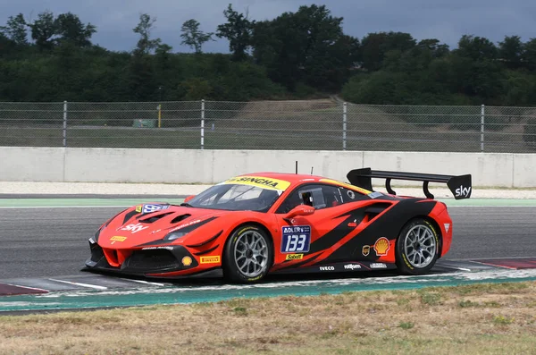 Scarperia Mugello Agosto 2020 Murat Ruhi Cuhadaroglu Azione Con Ferrari — Foto Stock