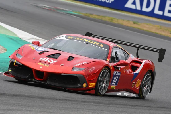 Scarperia Mugello August 2020 Dusan Palcr Aktion Mit Ferrari 488 — Stockfoto