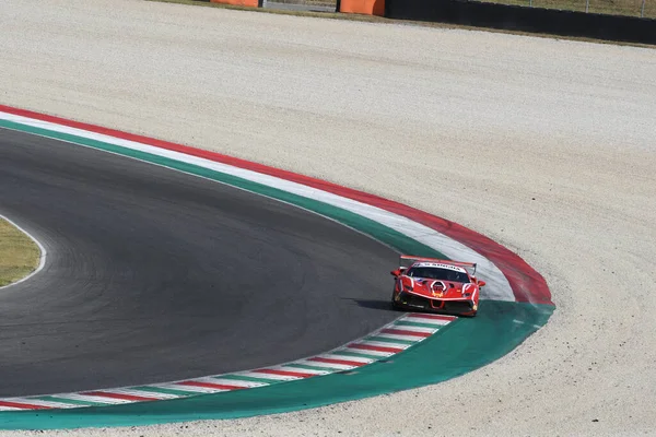 Scarperia Mugello 2020 Augusztus Roman Ziemian Akció Közben Ferrari 488 — Stock Fotó