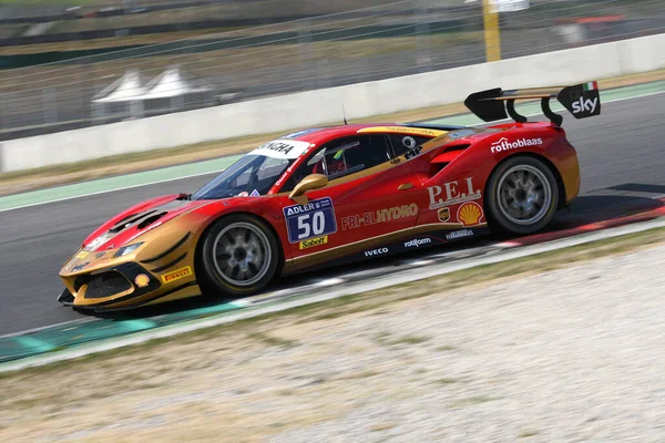 Scarperia Mugello August 2020 David Gostner Aktion Mit Ferrari 488 — Stockfoto