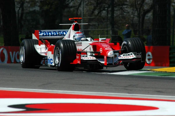 이탈리아 2005 선수권 San Marino Grand Prix Jarno Trulli Action — 스톡 사진