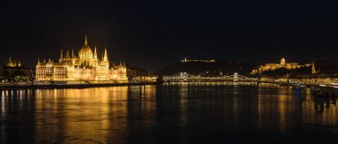 Buda Kalesi, Parlamento ve Tuna Nehri, Budapeşte, Macaristan