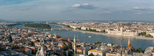 Letecké Panorama ostrova Margaret, Budapešť, Maďarsko — Stock fotografie