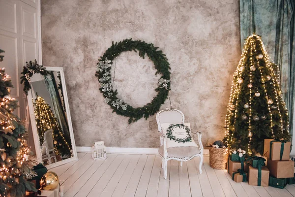 Neujahrsdekoration. Weihnachten zu Hause Deko-Ideen. — Stockfoto