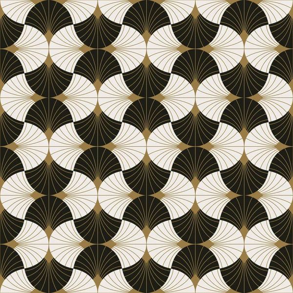 Vintage Art Deco Seamless Pattern. Geometric decorative with abstract elements. Retro background. Black and white background	