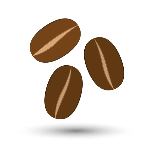 Pictogram met koffiebonen — Stockvector