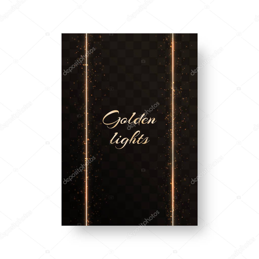 Cover with gold sparkles