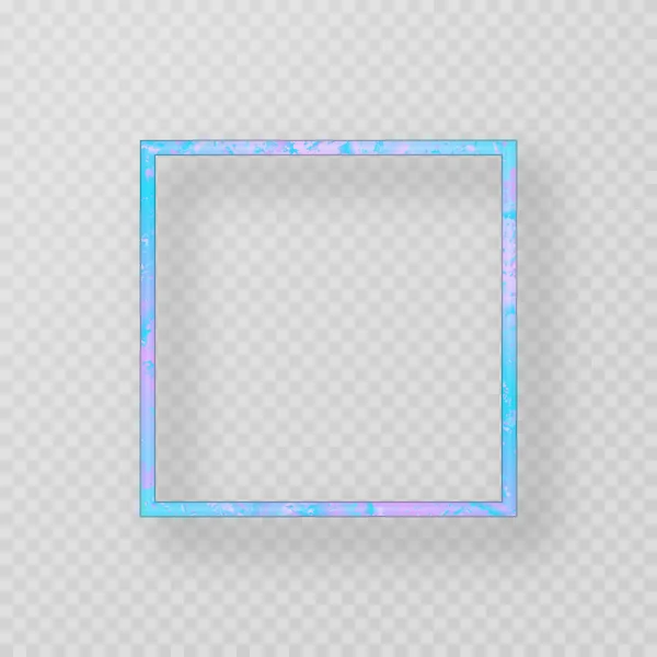 Blauwe metalen frame — Stockvector