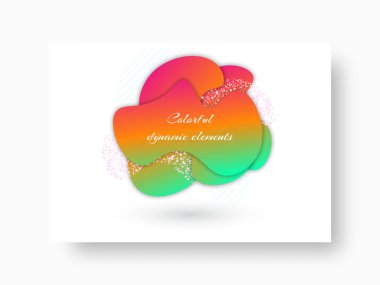 Dikdörtgen arkaplanda dalgalı şekiller