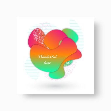 Kare arkaplanda neon şekiller