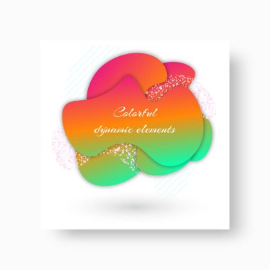 Kare arkaplanda parlak şekiller