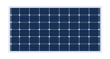 Solar Panels Isolated on White Background. Renewable Energy Vector Illustration