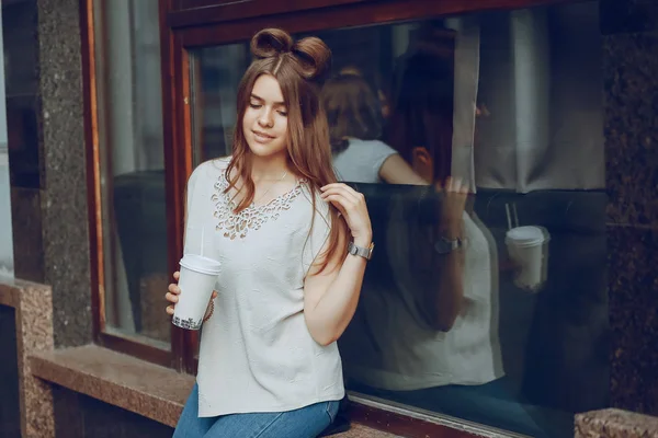 girl with coffee