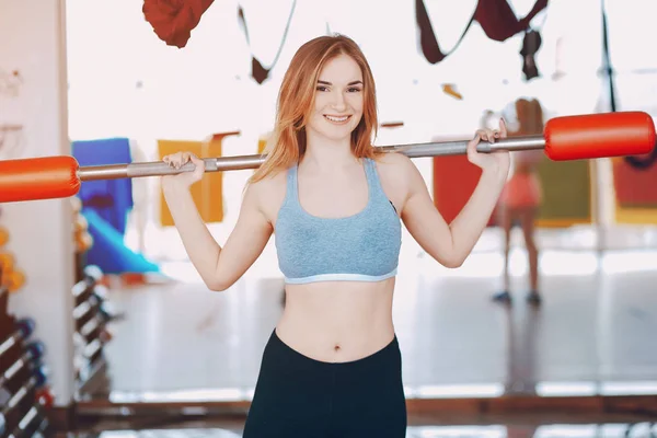 Girls in a gym — Stock Photo, Image