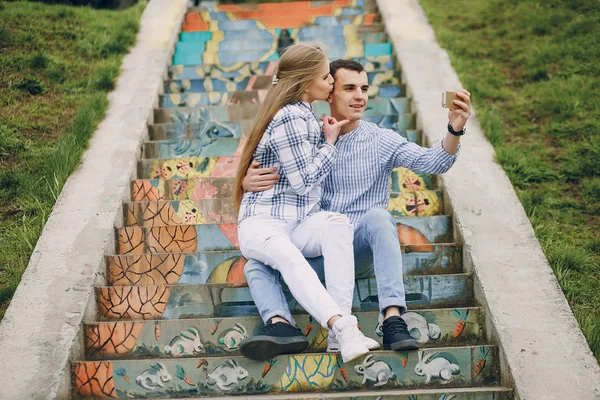 Liefde in de stad — Stockfoto