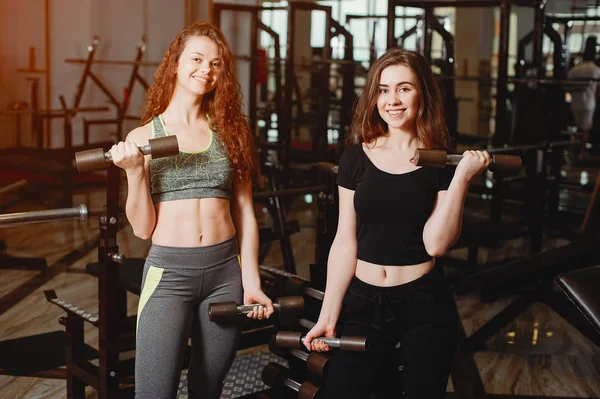 Chicas en un gimnasio —  Fotos de Stock