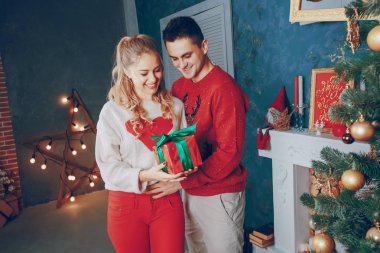 sevgi dolu çift Noel ağacı süsleme