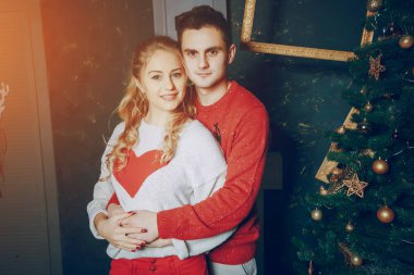 sevgi dolu çift Noel ağacı süsleme