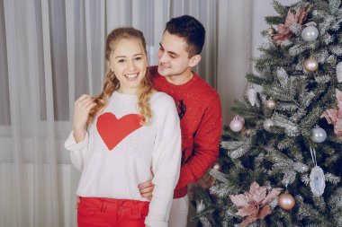 sevgi dolu çift Noel ağacı süsleme