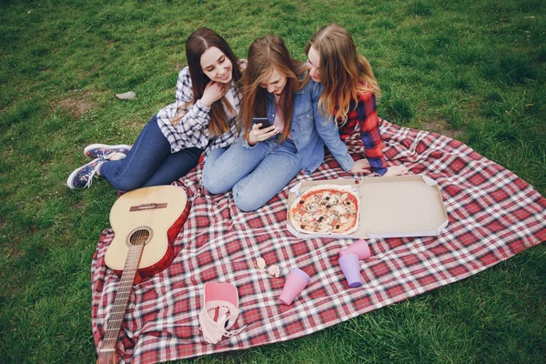 Dziewczyny na piknik — Zdjęcie stockowe