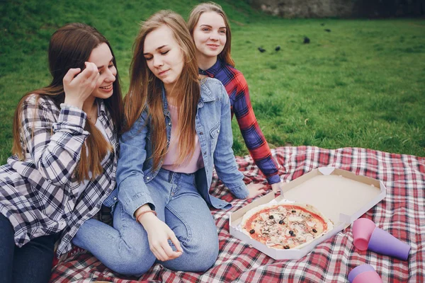 Ragazze su un picnic — Foto Stock