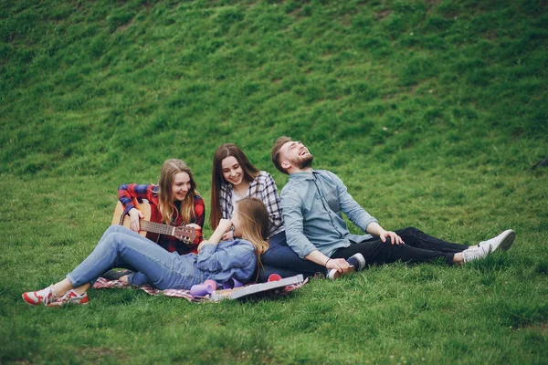 Amigos en un picnic —  Fotos de Stock