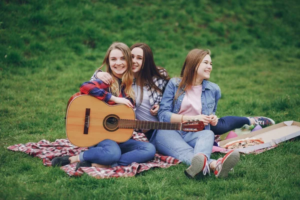 Dívky na piknik — Stock fotografie
