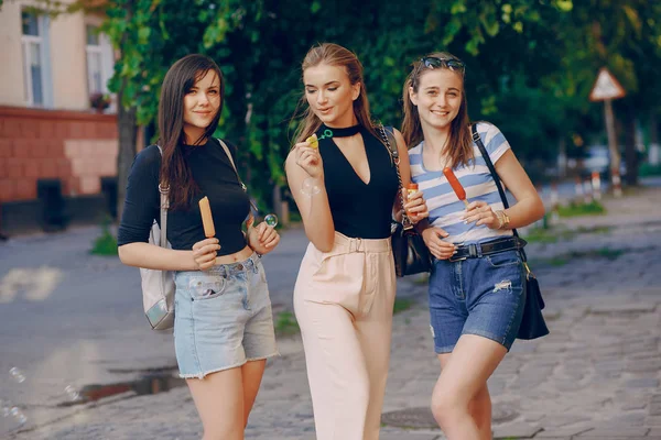 Girls in the town — Stock Photo, Image